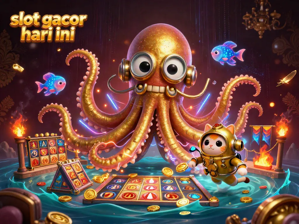 Experience the excitement of slot gacor hari ini with dynamic characters and immersive casino-themed illustrations.