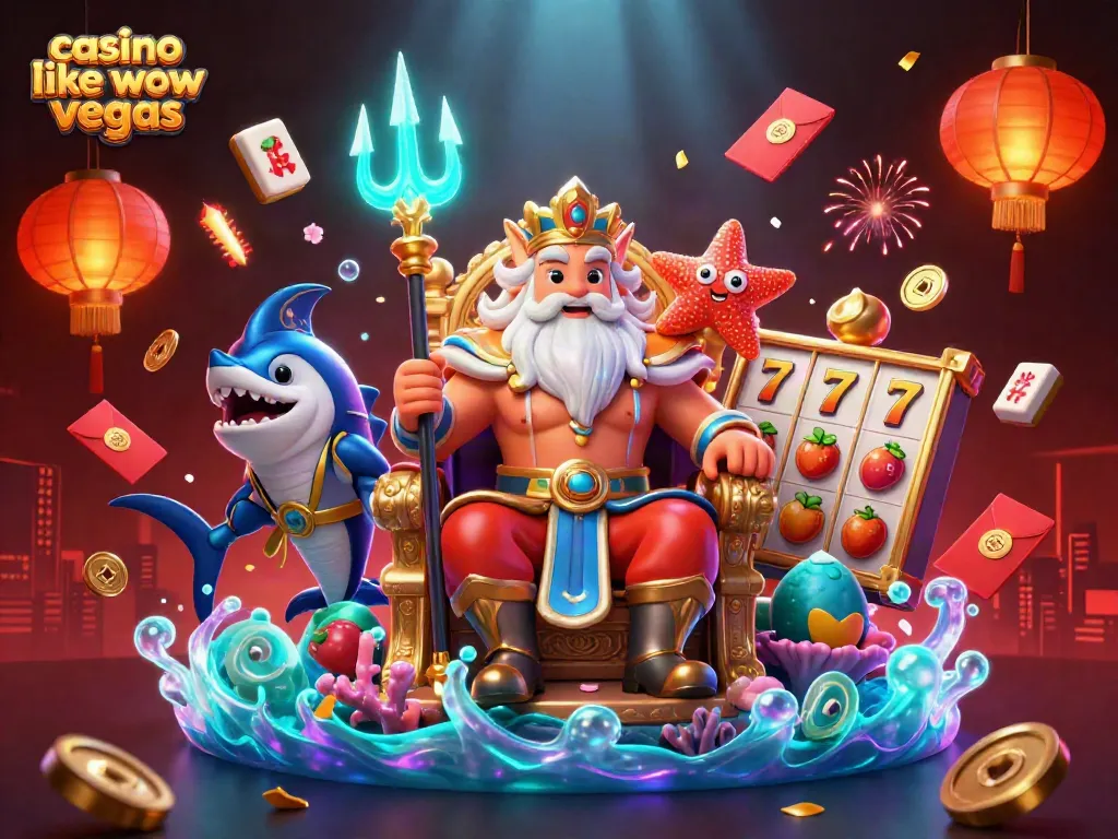 Play slots like at casino like wow vegas with an exciting 3D digital illustration.