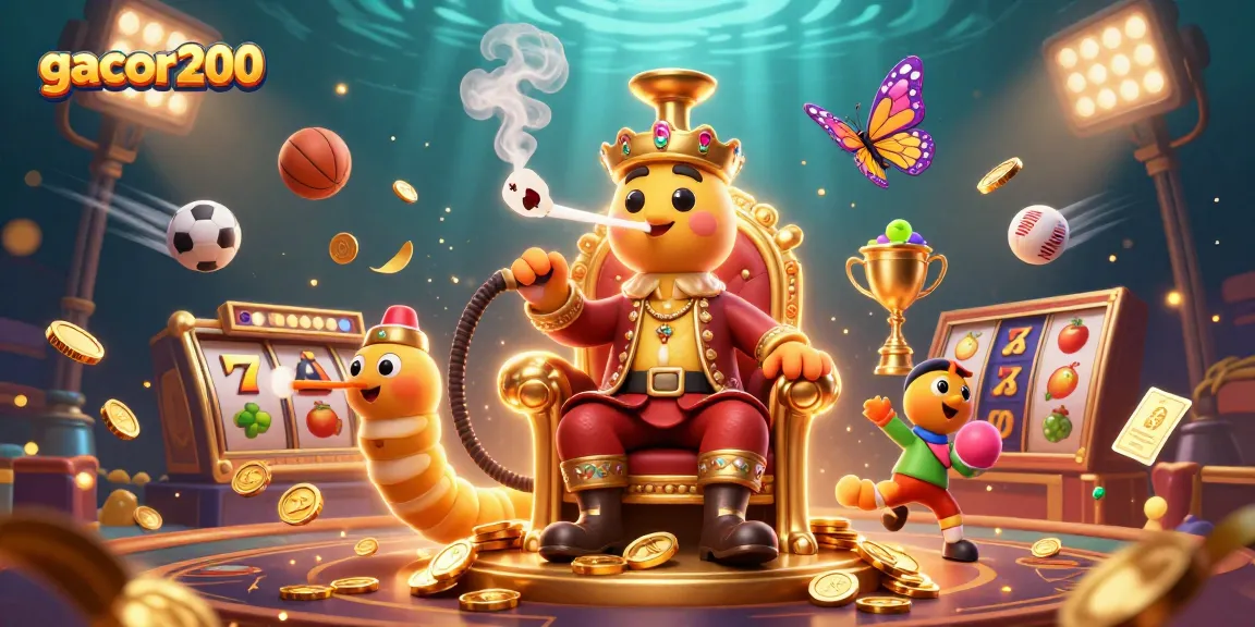 Gacor200 menghadirkan ilustrasi kasino menakjubkan dengan karakter unik dan elemen slot.