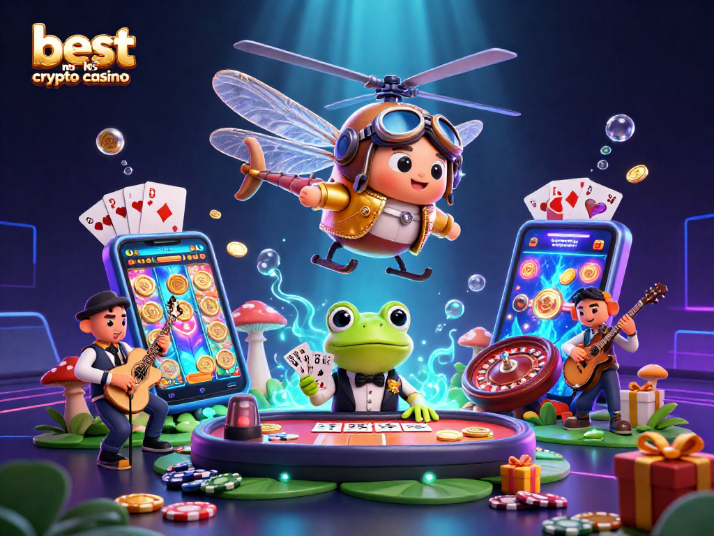 Experience the thrill at the best no kyc crypto casino with vibrant gaming elements and lively characters.