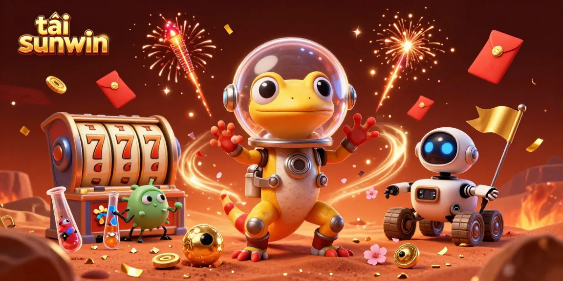 Engage in fun gameplay with tải sunwin at a colorful golden casino on Mars.