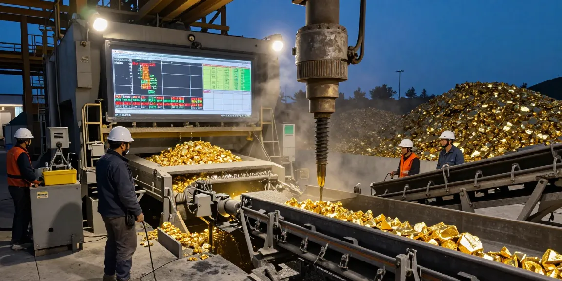 NAGA2000 gold mining equipment in action, showcasing industrial processes and teamwork in gold extraction