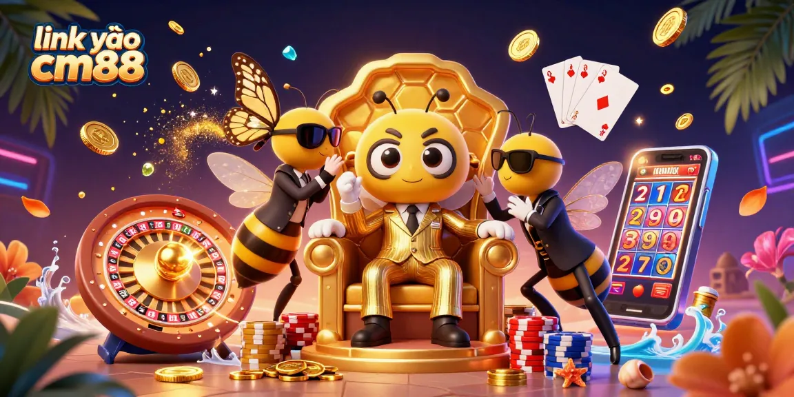 Experience thrilling wins at CM88 with the link vào cm88, vibrant casino-themed illustration