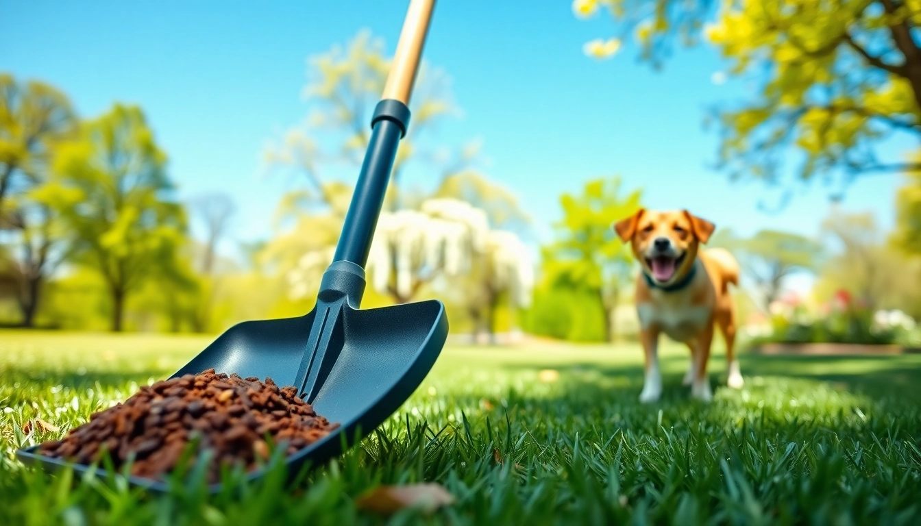 Efficient dog poop scooper in use at a sunny park, showcasing effortless cleanup with ease.