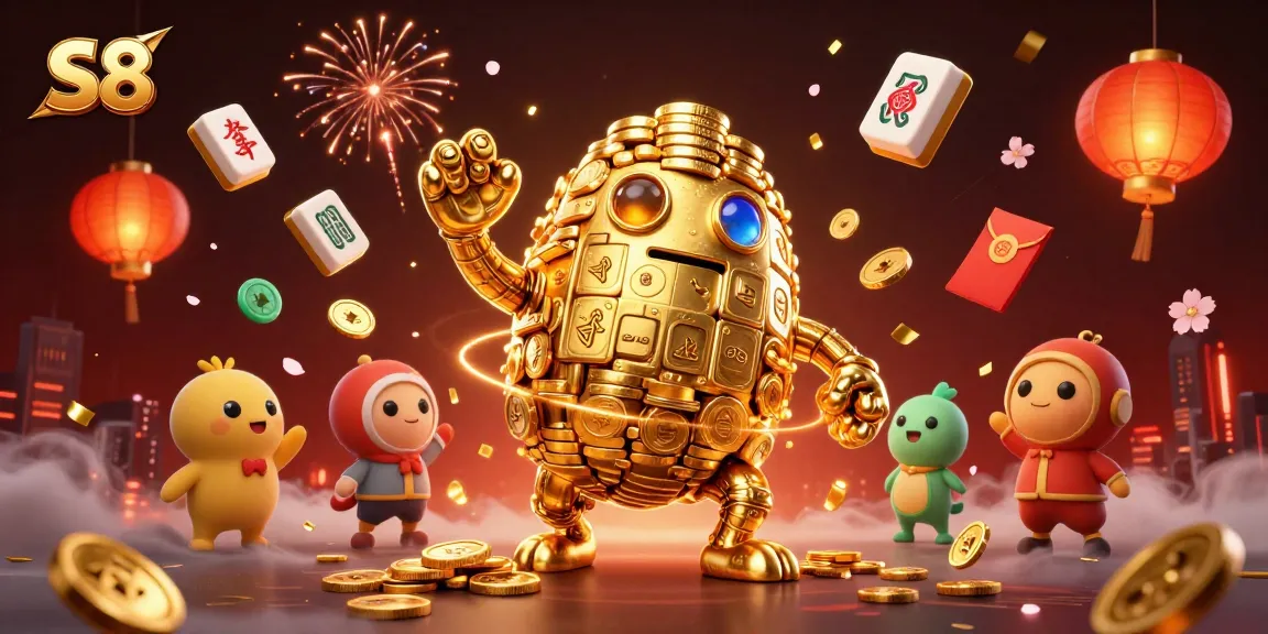 S8 enhances the gaming experience with dynamic slots and vibrant golden elements, promoting fun online gaming.