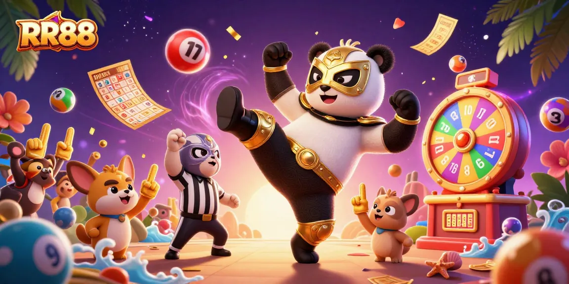 Engage with thrilling games at RR88 while enjoying vibrant slots and bonuses in a festive casino scene.