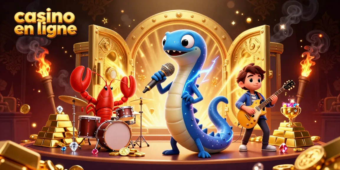 Faites l'expérience d'un casino en ligne vibrant avec des personnages animés jouant de la musique sous-marine.