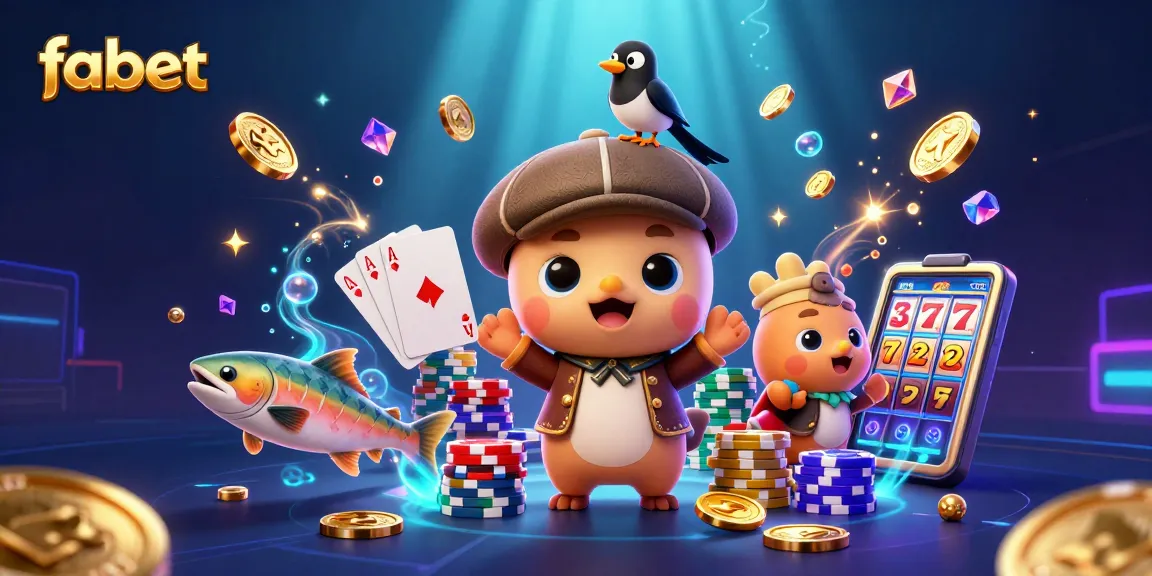 Engage with fabet's playful 3D Nessie and gold magpie amid cascading casino riches.