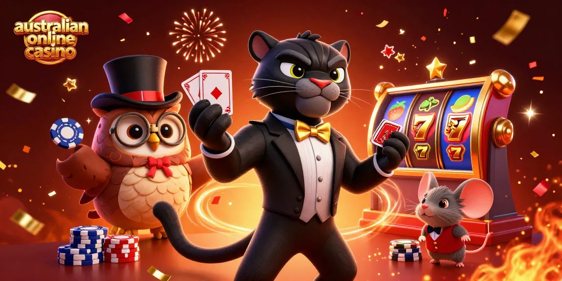 Engage with vibrant slot action at an australian online casino featuring colorful characters and festive elements.