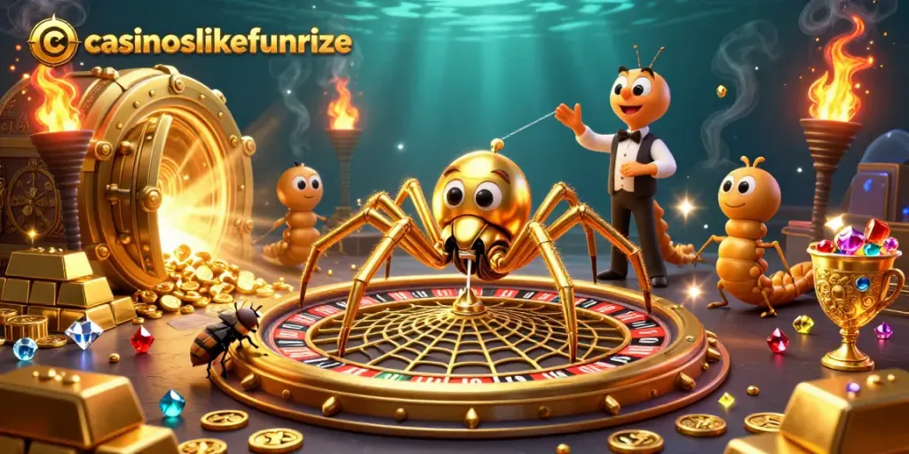 Experience thrilling gameplay at casinoslikefunrize with a roulette wheel and glittering prizes.