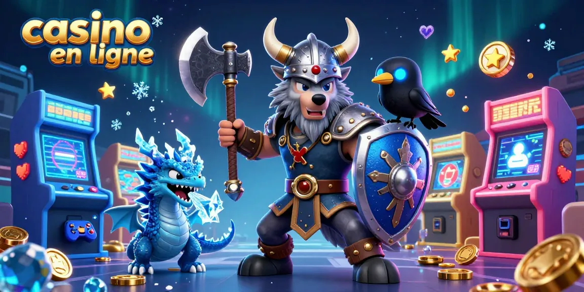 Découvrez les jeux de casino en ligne avec un guerrier Viking et ses alliés.