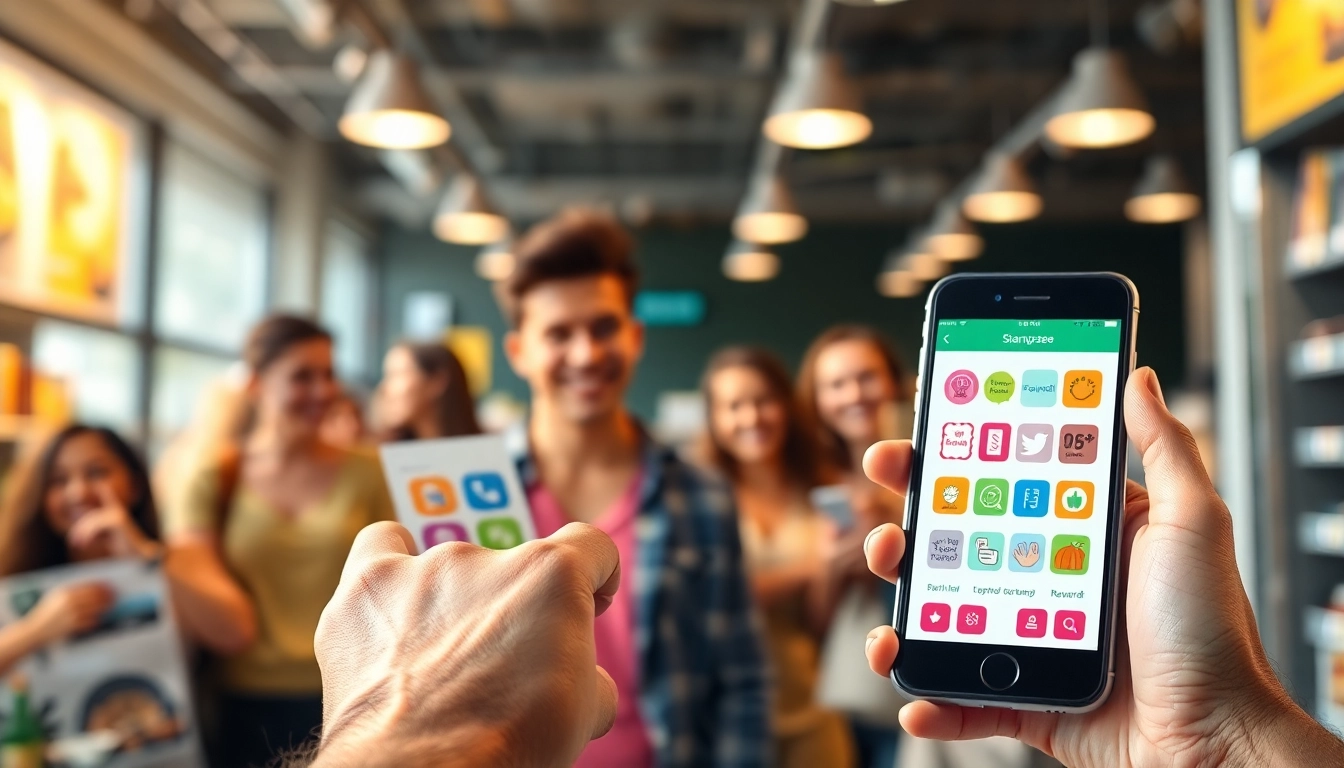 Engaging user experience with the stampezee digital loyalty app displayed on a smartphone.