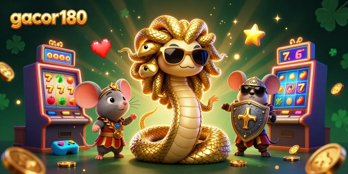 Gacor180 menawarkan permainan slot terbaik dengan Medusa dan pahlawan mouse dalam suasana menarik.