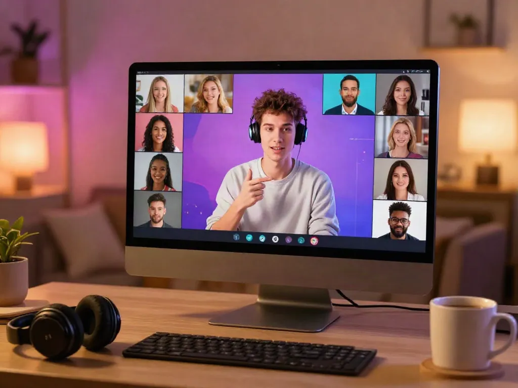 Engaging AI sex chat scene with avatars and cozy digital interaction.