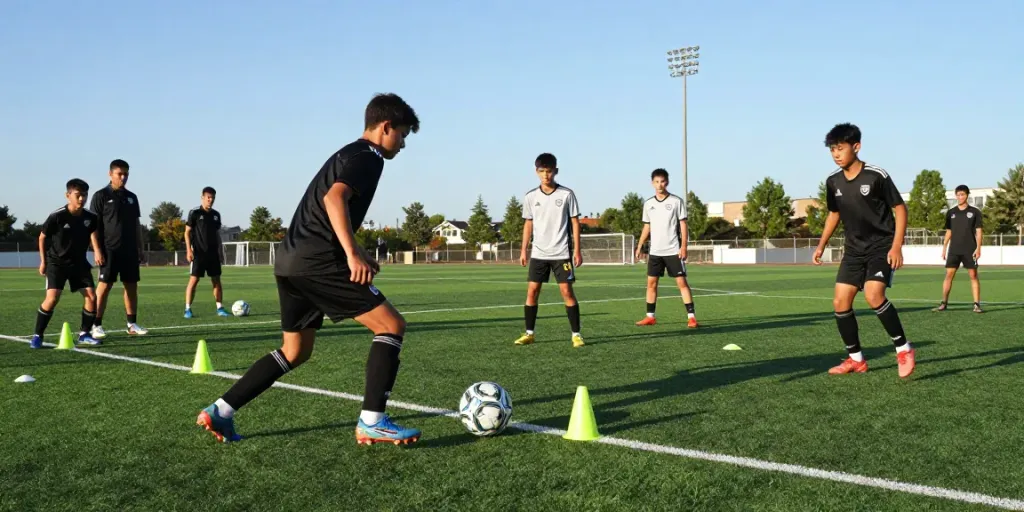 Best young centre-backs in FC 26 training with focus and teamwork on the field.