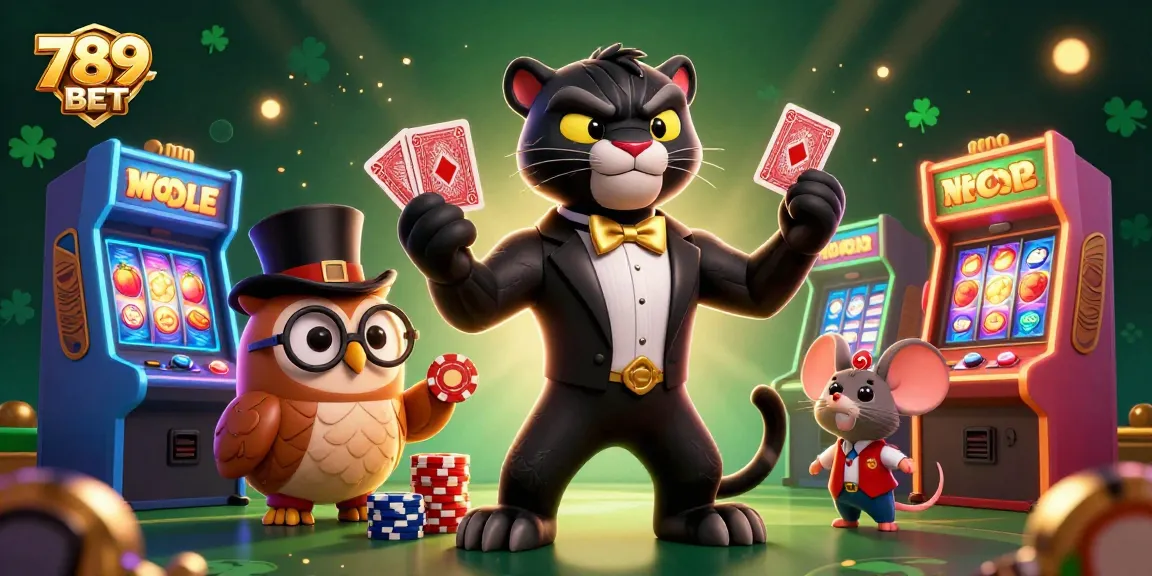 Engage in exciting gameplay with 789 BET's stylish characters and vibrant casino elements.