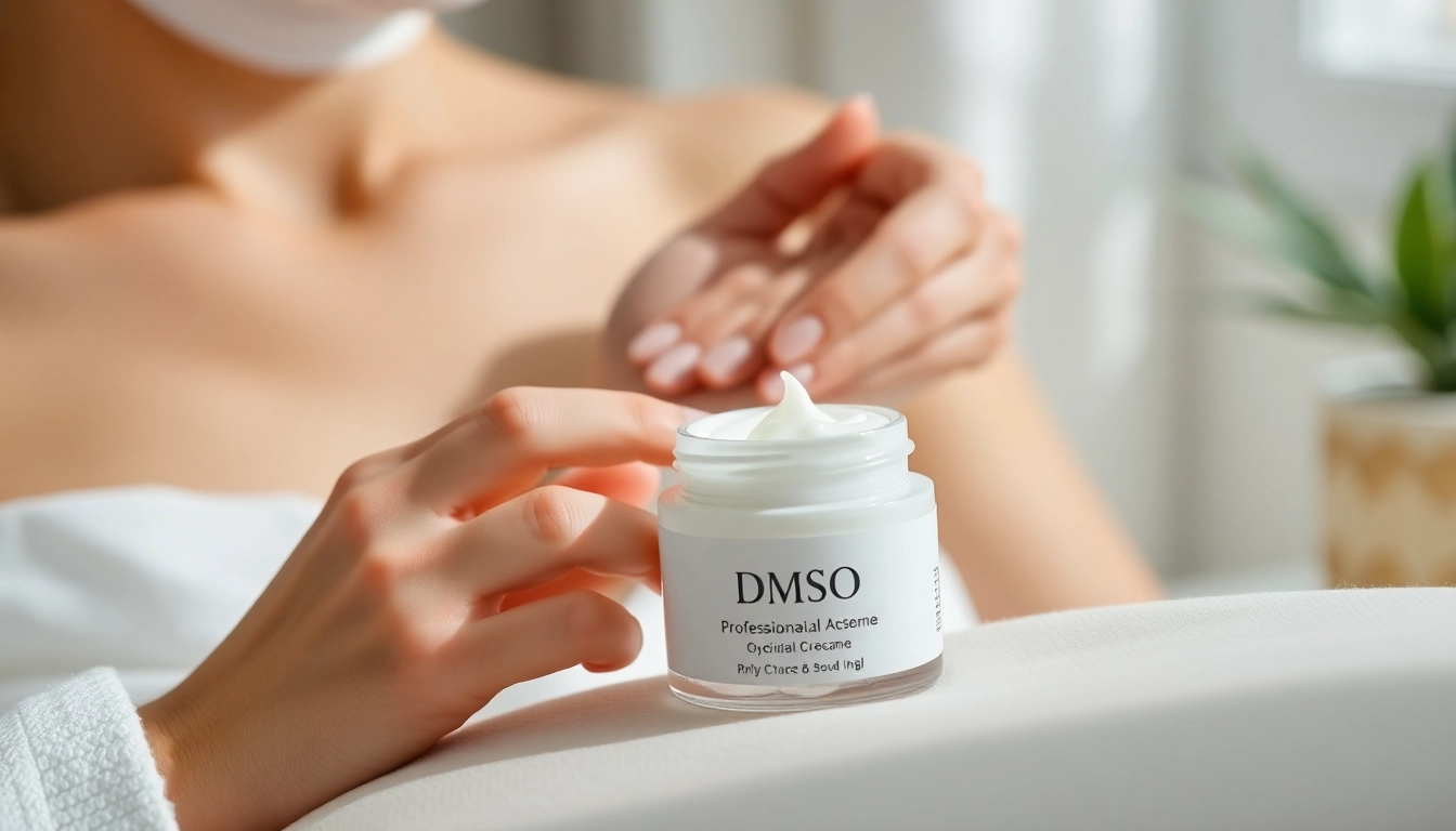 Apply dmso cream to soothe skin with expert care in a calm environment.