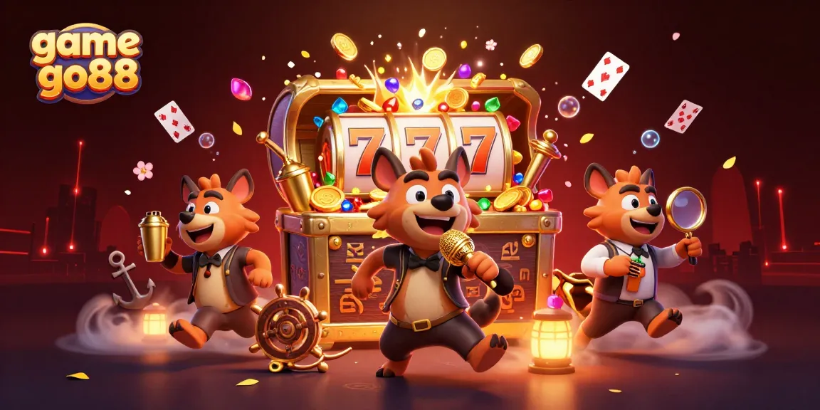 Engage in exciting game go88 action with hyenas in a vibrant casino scene, mixing drinks and checking IDs.