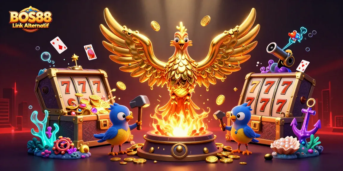 Rasakan keseruan bermain dengan BOS88 Link Alternatif dalam ilustrasi slot yang penuh aksi dan grafis menarik.