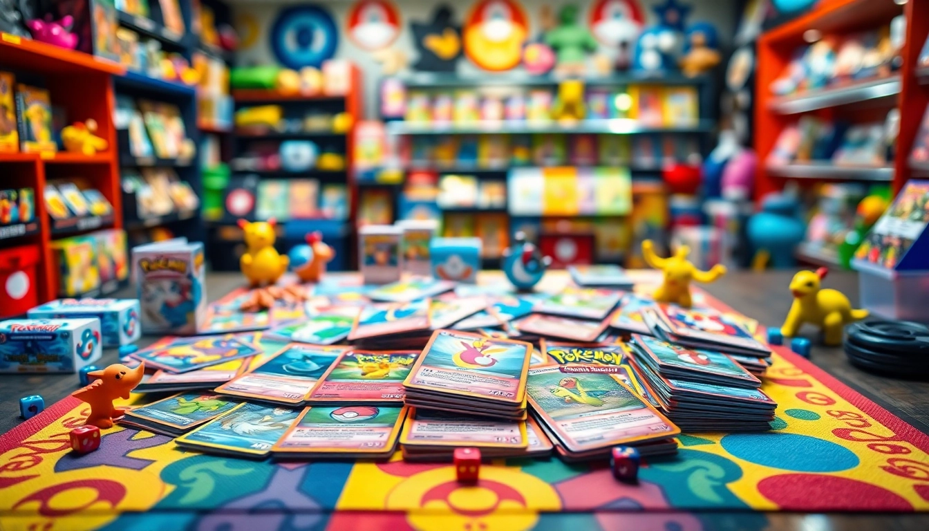 Discover exciting Pokemon tcg india trading cards arranged for collectors in a vibrant game setting.